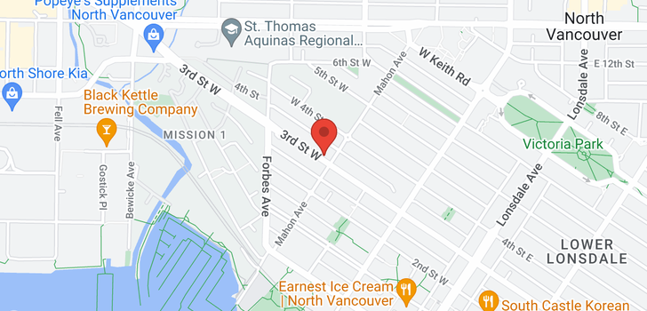 map of 208 310 W 3RD STREET